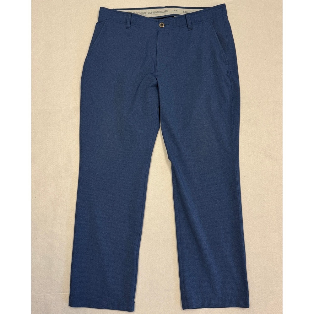 Under Armour Match‎ Play Golf Pants Mens 36/30 Blue Heather Performance Trousers